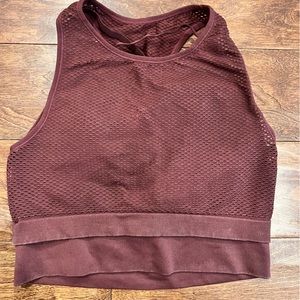 Red Mesh Sports Bra